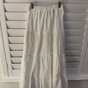 Breezy White Maxi Skirt